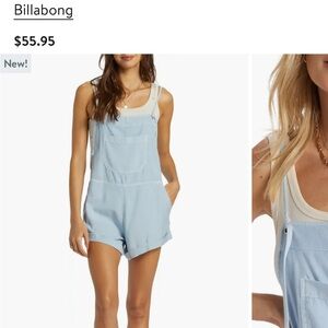 Billabong Sky Blue overall shorts